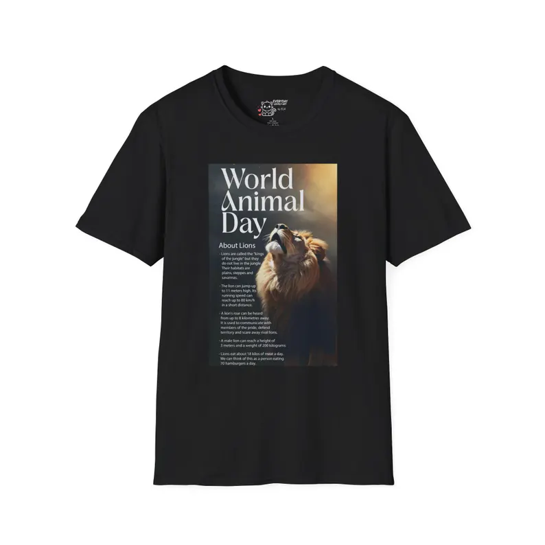 World Animal Day T-Shirt | Lion